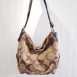 Coach New York Canvas & Leather Adjustable Strap